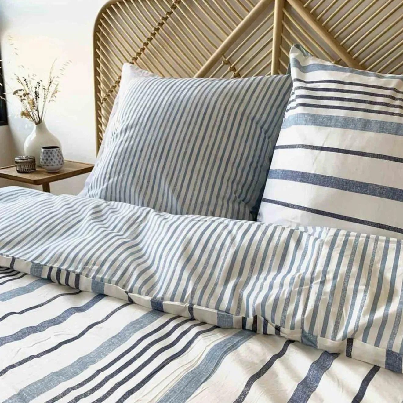 Outlet Home Collection Parure housse de couette Calanque blanche