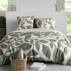 Home Collection Parure housse de couette Nais grise - 240x220 cm