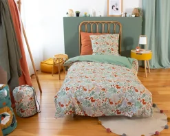 Home Collection Parure housse de couette en Coton multicolore