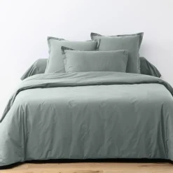 Outlet Blanc Passion Parure housse de couette unie silver