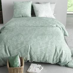 Atelier du Coton Parure Housse de Couette verte