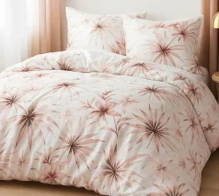 Home Collection Parure housse de couette 100% Percale de Coton blanche