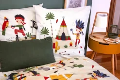 Home Collection Parure housse de couette en Coton multicolore