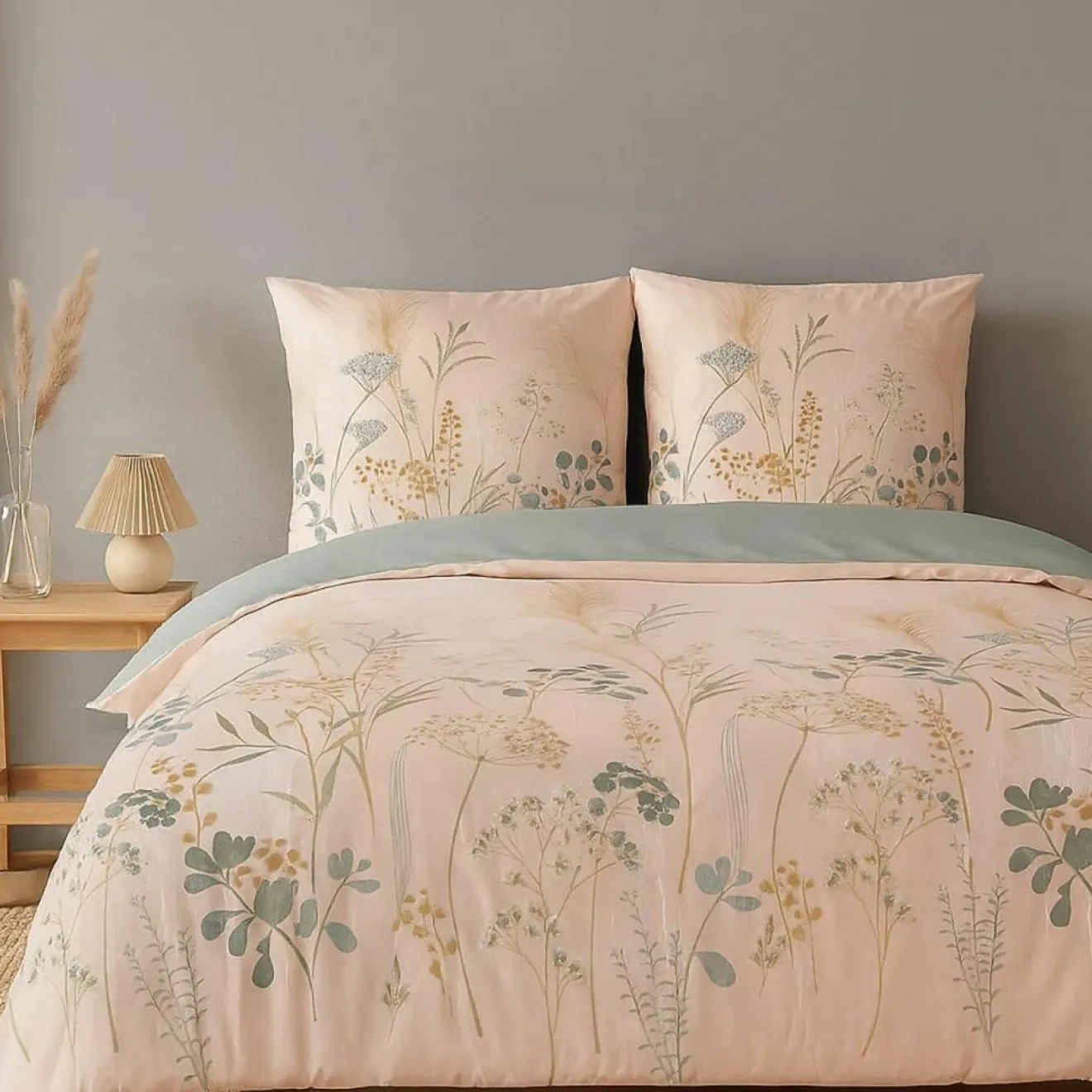 Baton Rouge Parure Housse de Couette Helia grise