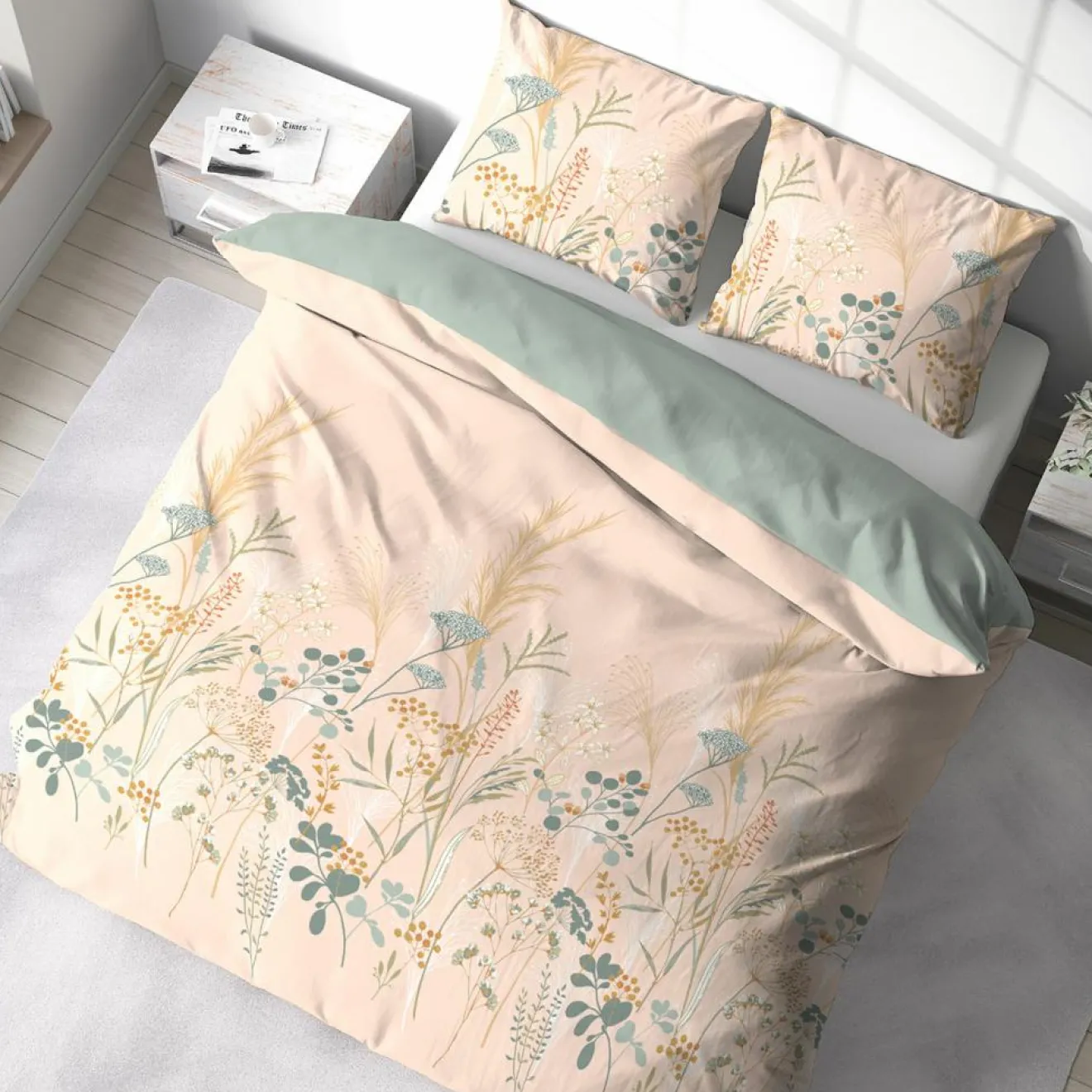 Baton Rouge Parure Housse de Couette Helia grise