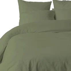 New Blanc Passion Parure housse de couette unie vert verveine