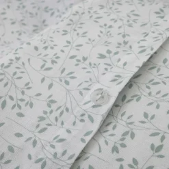 Sale Baton Rouge Parure Housse de Couette 100% Gaze de Coton Imprimé Murmure blanche