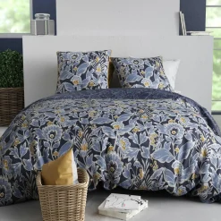 Home Collection Parure housse de couette Penelope bleue
