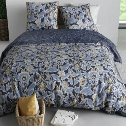 Home Collection Parure housse de couette Penelope bleue