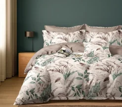 Home Collection Parure housse de couette en Coton rose