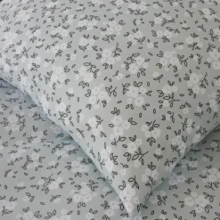 New Baton Rouge Parure Housse de Couette 100% Gaze de Coton Imprimé Edana grise