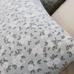 New Baton Rouge Parure Housse de Couette 100% Gaze de Coton Imprimé Edana grise