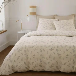 Hot Baton Rouge Parure Housse de Couette 100% Gaze de Coton Imprimé Liveo blanche