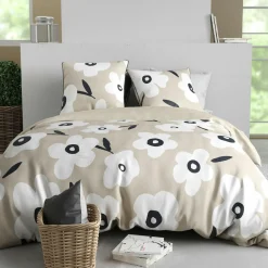 Best Home Collection Parure housse de couette Lena beige - 240x220 cm