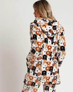 Online Admas Peignoir à capuche Family Bear Family C marron