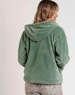 Femme Admas Peignoir Art is Life Mod B vert feuille