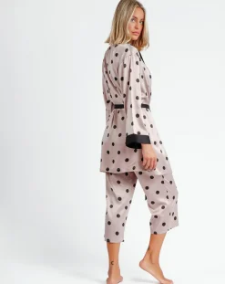 Femme Admas Peignoir Elegant Dots rose