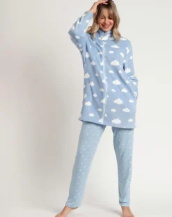 New Admas Peignoir It's Time to Sleep bleu