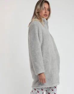 Femme Admas Peignoir Lou Lou gris chiné