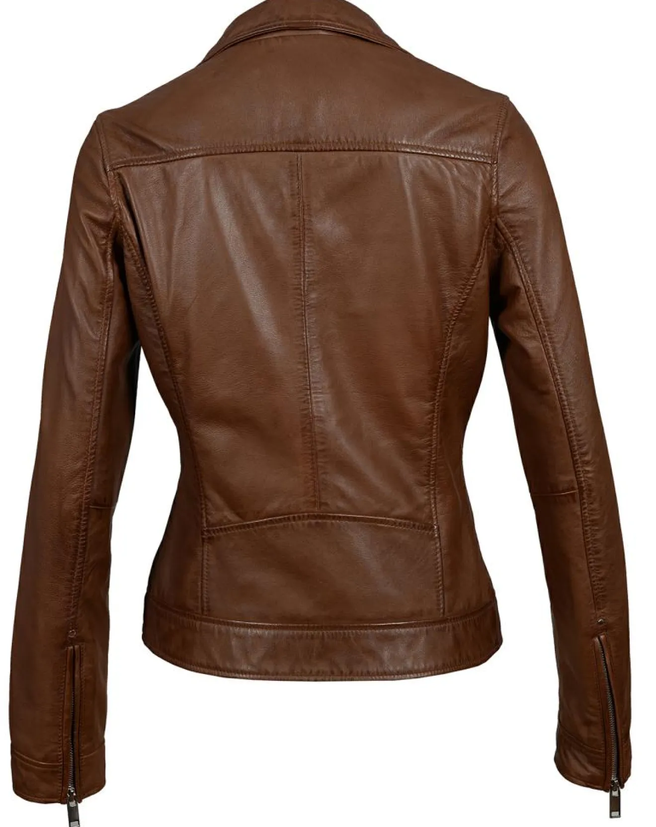 Femme Chyston Perfecto en Cuir Afida cognac