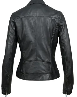 Femme Chyston Perfecto en Cuir Afida noir