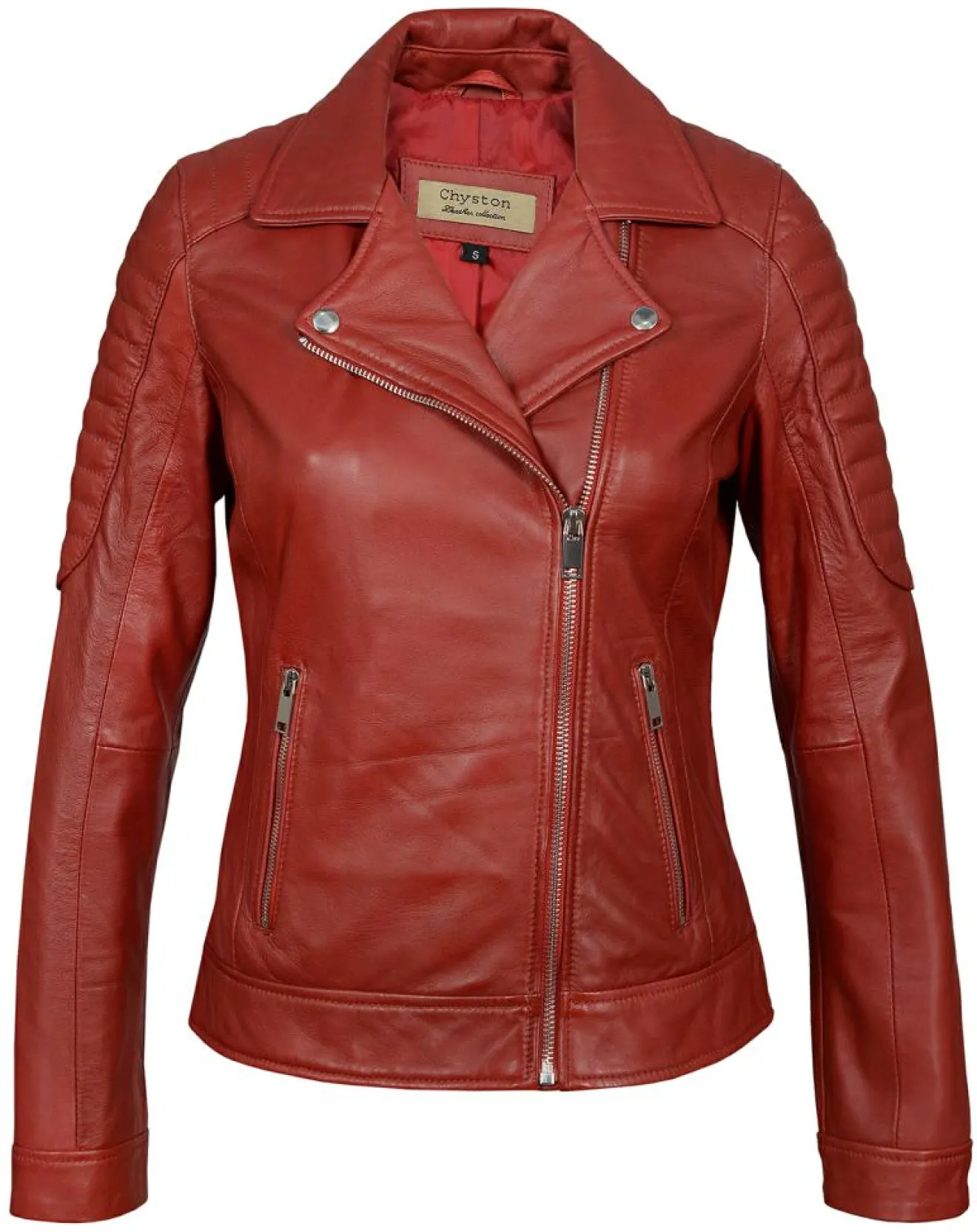 Clearance Chyston Perfecto en Cuir Brithney rouge
