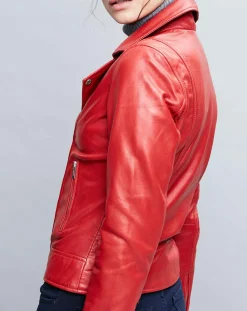 Femme Chyston Perfecto en Cuir Deborah rouge