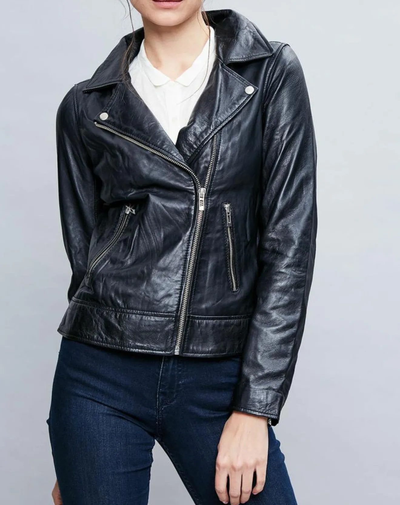 Femme Chyston Perfecto en Cuir Deborah noir