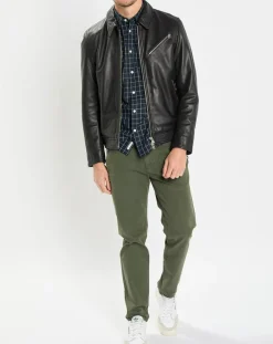 Homme Marc O'Polo Perfecto en Cuir Grainé noir