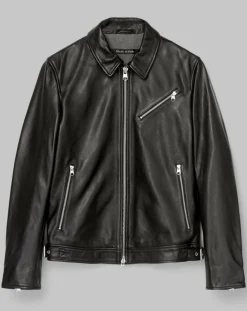 Homme Marc O'Polo Perfecto en Cuir Grainé noir