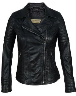 Femme Chyston Perfecto en Cuir Jessy noir