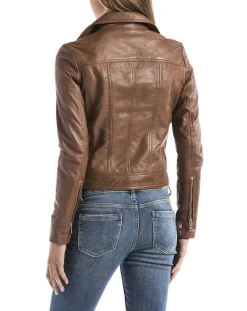 Blue Wellford Perfecto en Cuir Loire cognac