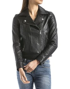 Online Blue Wellford Perfecto en Cuir Loire noir