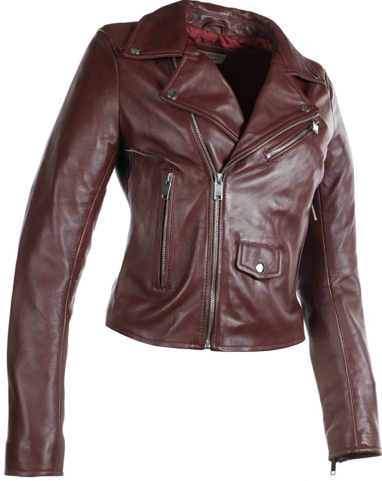 Femme Chyston Perfecto en Cuir Ornella bordeaux