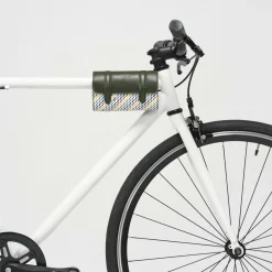 Femme Maison Faret Petit Sac Cyclo en Toile enduite & Cuir multicolore - 10x17x4.5 cm