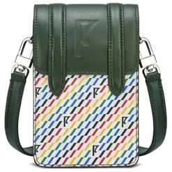 Best Maison Faret Petit Sac en Toile enduite & Cuir Arguin noir/multicolore - 18x11.5x3 cm