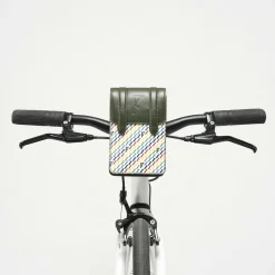 Best Maison Faret Petit Sac en Toile enduite & Cuir Arguin noir/multicolore - 18x11.5x3 cm