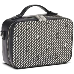 Discount Maison Faret Petit Sac en Toile enduite Pyla noir/blanc - 13x19x6.5 cm