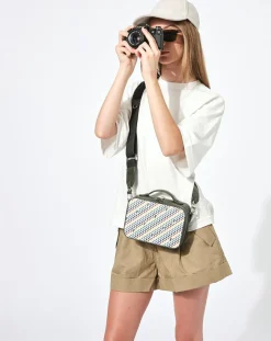 Femme Maison Faret Petit Sac en Toile enduite Pyla vert/multicolore - 13x19x6.5 cm