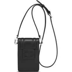 Sale Maison Faret Petit Sac en Toile enduite & Cuir Arguin rouge/noir - 18x11.5x3 cm