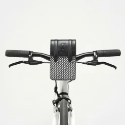 Clearance Maison Faret Petit Sac en Toile enduite & Cuir Arguin noir/blanc - 18x11.5x3 cm