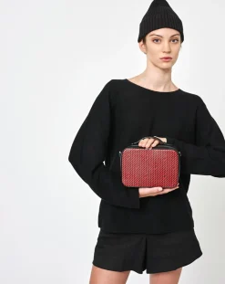 Femme Maison Faret Petit Sac en Toile enduite Pyla rouge/noir - 13x19x6.5 cm