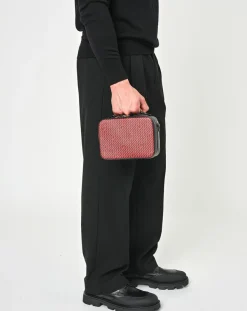 Femme Maison Faret Petit Sac en Toile enduite Pyla rouge/noir - 13x19x6.5 cm