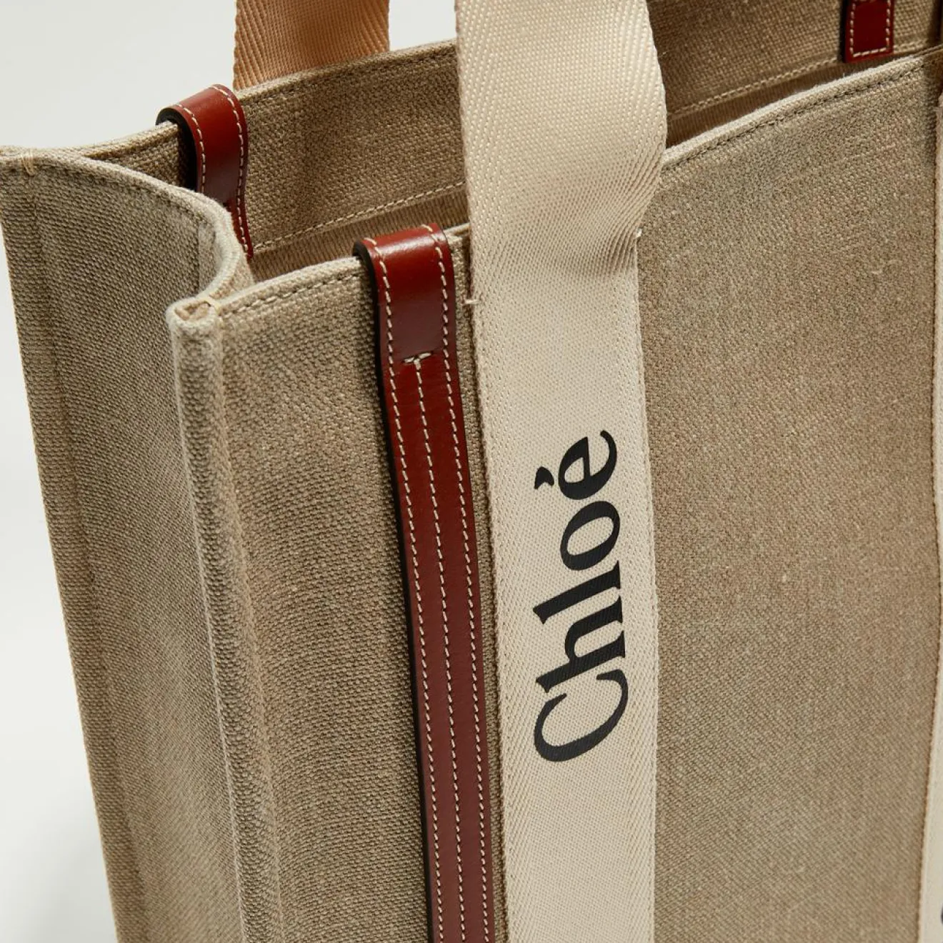 Chloé Petit tote bag Woody multicolore - 26x20x8 cm