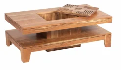 Hot Bois & Chiffons Petite table basse rectangulaire Acacia Kavish II Marron - 100x55x35 cm