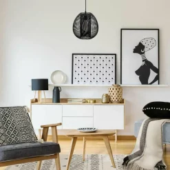 Hot Home Deco Factory Plaid berbère à rayure écru/noir - 150x120 cm