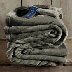 Hot De Witte Lietaer Plaid Cosy taupe foncé - 150x200 cm