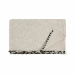 Discount Bed and Philosophy Plaid en coton flammé naturel 140x220cm