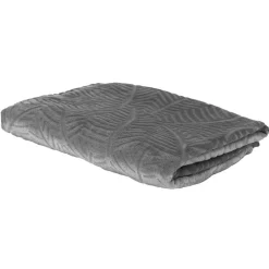 Discount Home Deco Factory Plaid en Flanelle embossé gris foncé - 150x200 cm