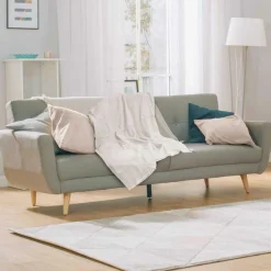 Home Deco Factory Plaid en gaze de coton blanc - 120x150 cm